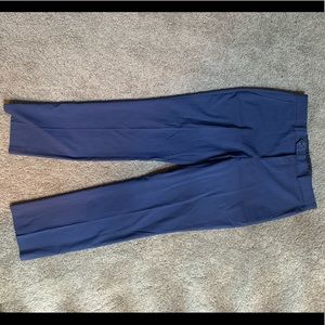 Blue straight leg dress pants
